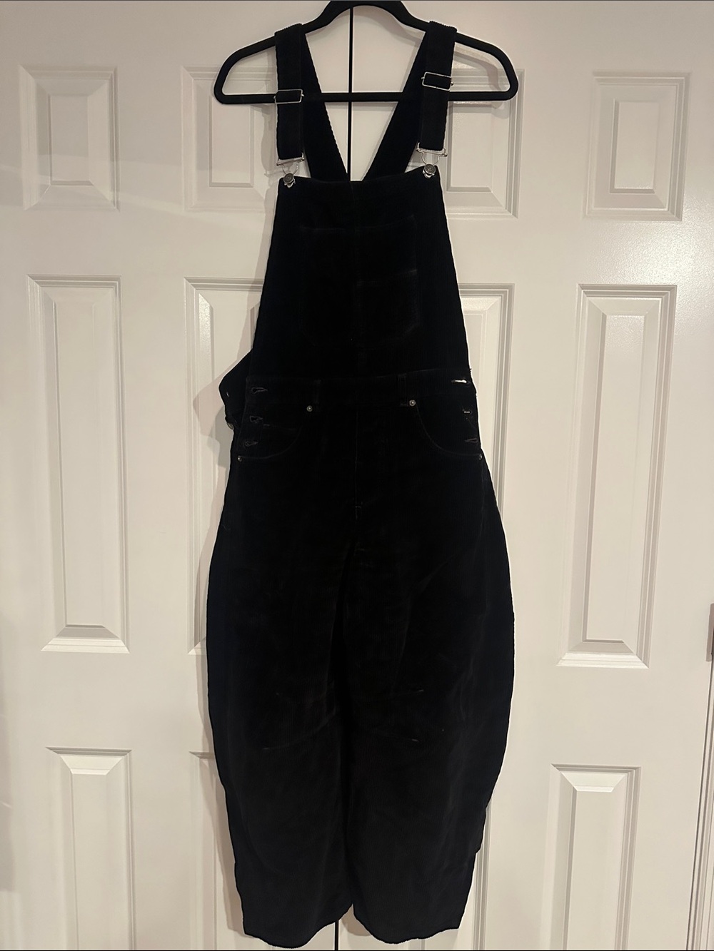 We The Free Black Corduroy Overalls